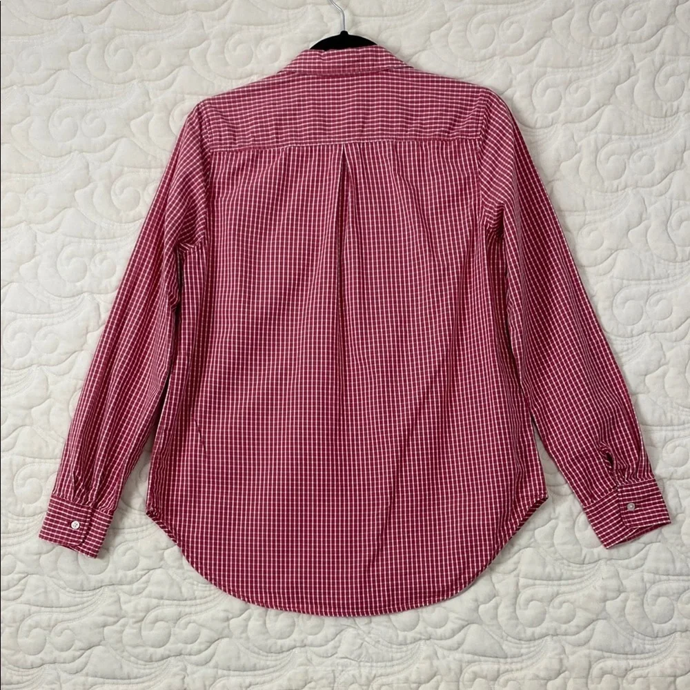 Old Navy Classic Red Check Button Down Shirt Cotton Size Medium - Picture 2 of 10